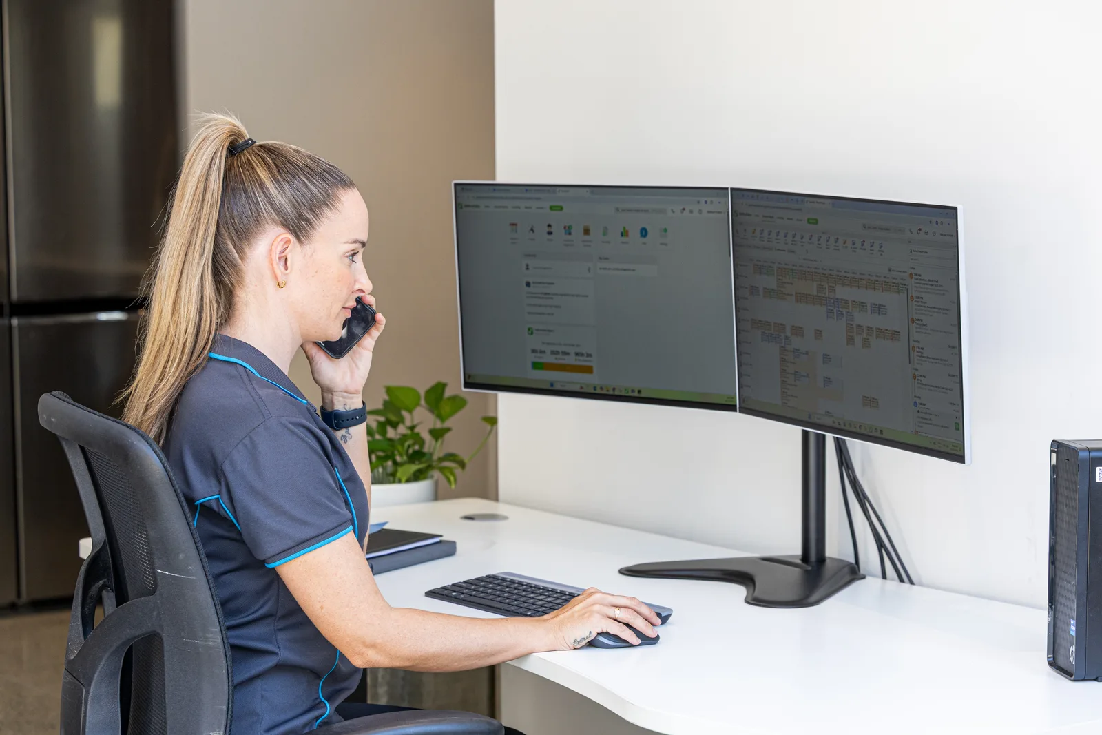 Booking support team taking a customer call
